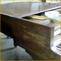 Bluthner Grand piano before restoration - piano restoration