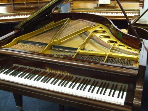 upright and grand bosendorfer pianos