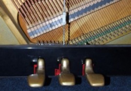 u1h pedals on a used yamaha upright pianos