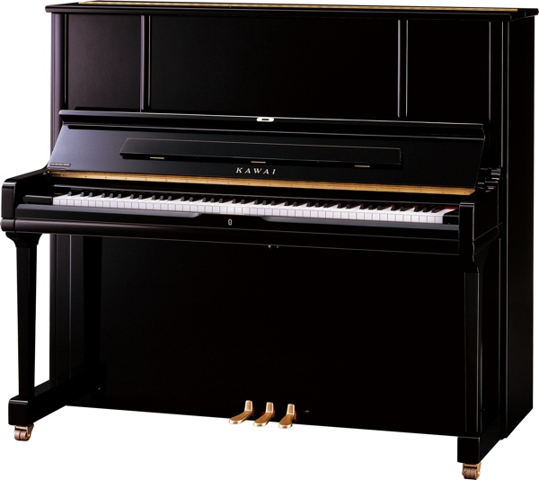 K6 kawai upright piano in black