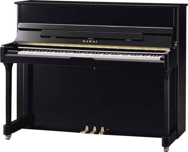 k2 kawai upright piano in black