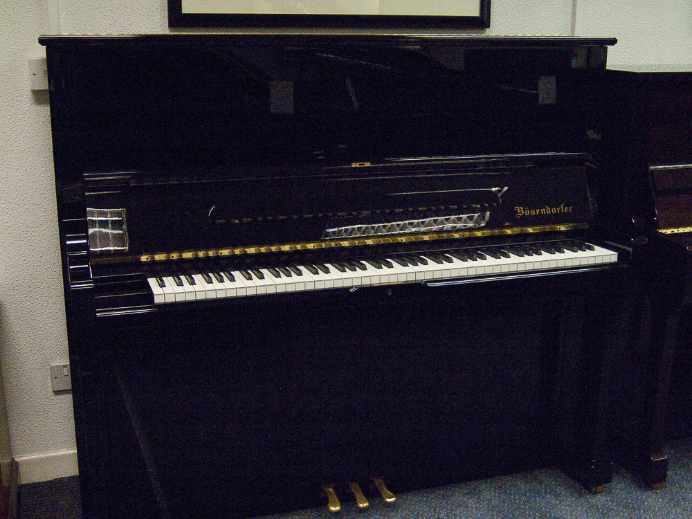 black model 130 upright piano by bosendorfer pianos