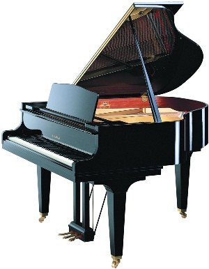 model GE30 kawai grand piano in black polyester