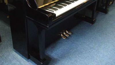 black polyester yamaha u3 upright piano