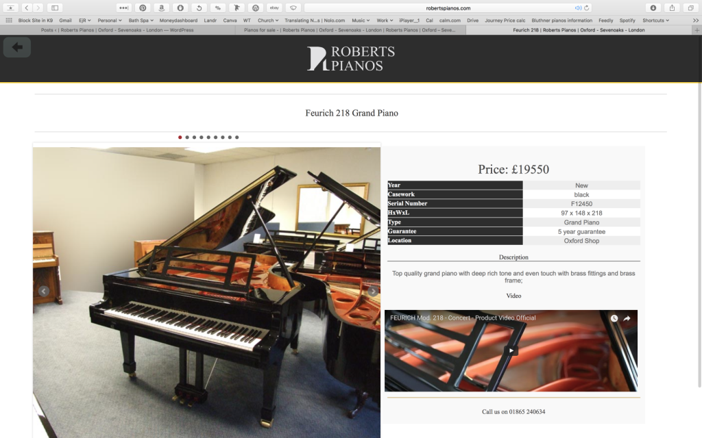 Feurich piano pianos for sale