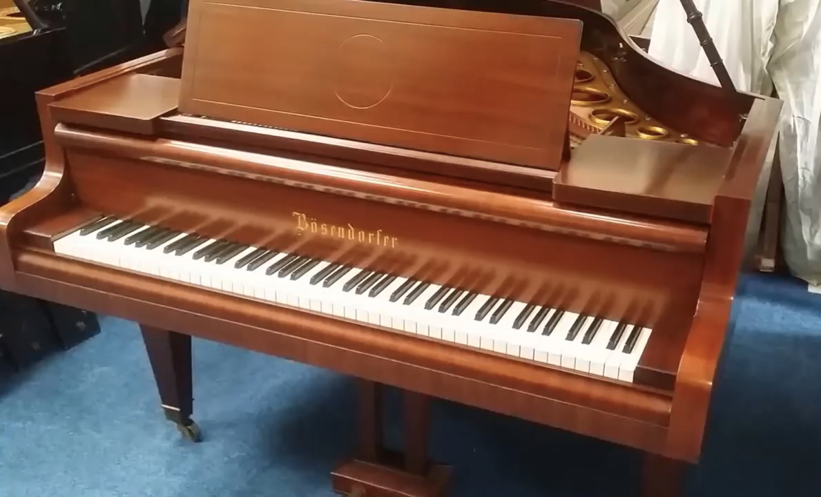 Bosendorfer grand piano in mahogany case