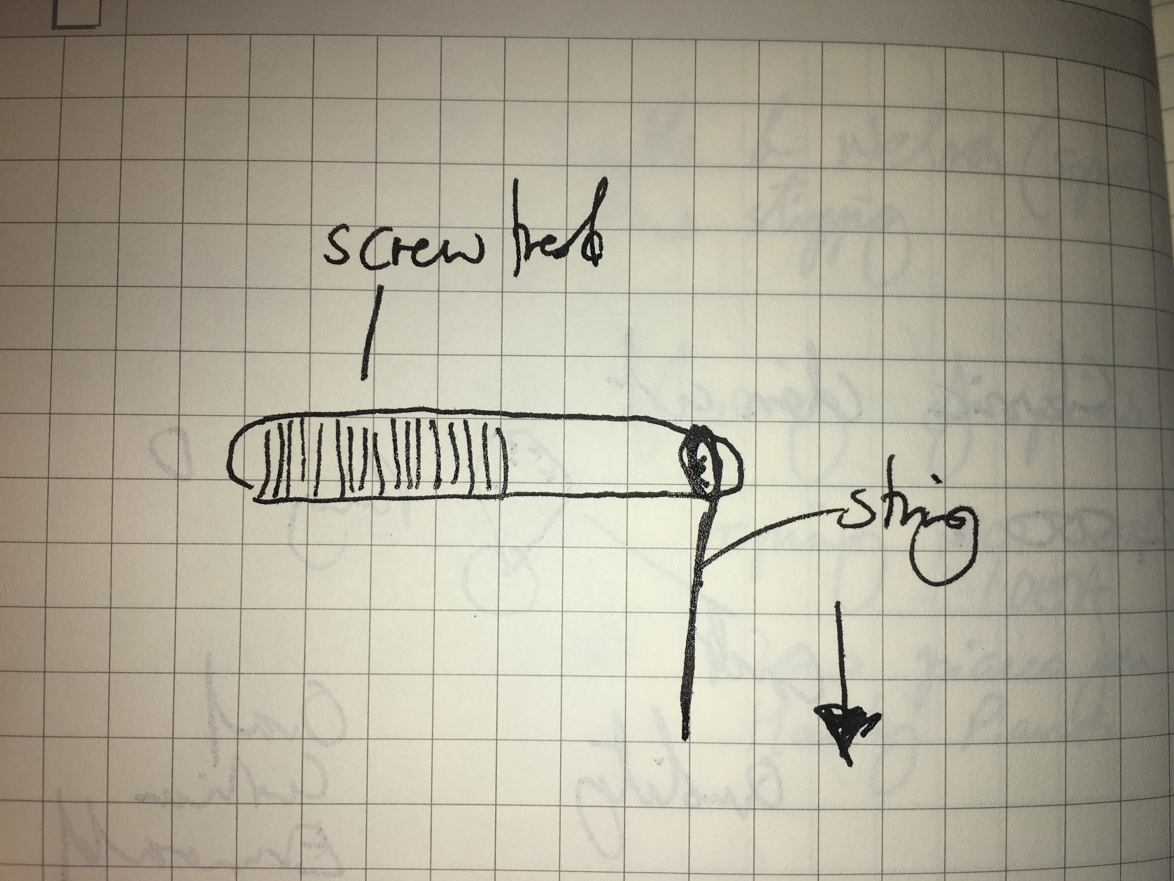 Basic diagram of a piano tuning pin.