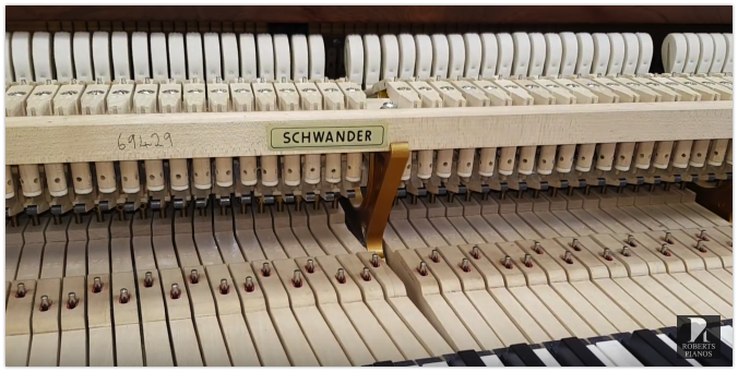 Schwander grand piano action