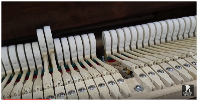 Piano hammer regulation let-off and spring