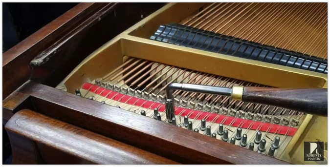 Steinway model M tuning pins grand piano